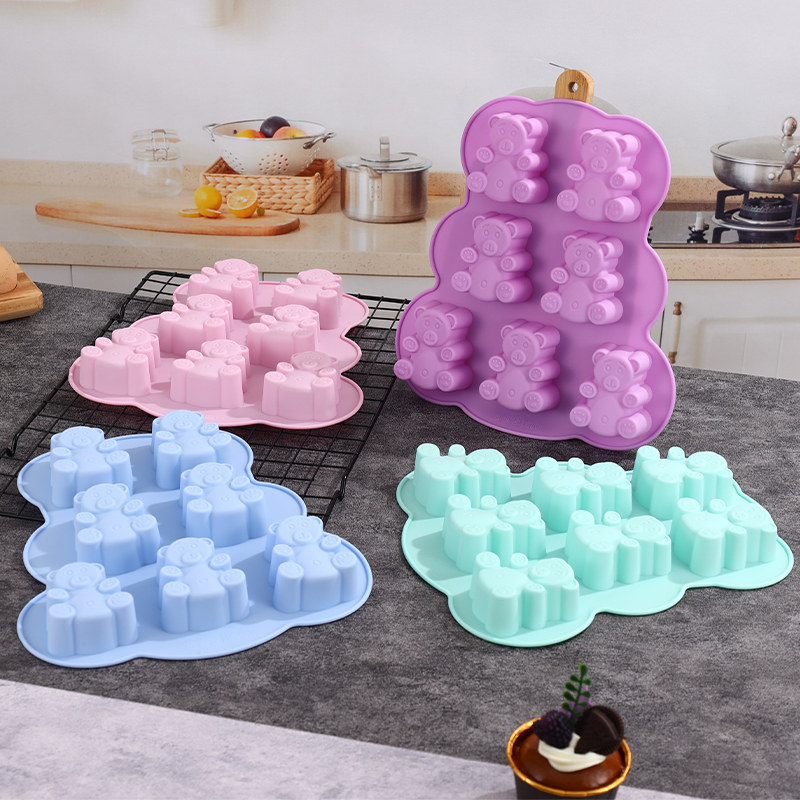 Gummy Candy - 子供のためのシリコングミベア型、ジェロ型-大きなキャンディーとチョコレートのクマを作る。ゼリーゼ、マーシャル、石鹸、氷の型