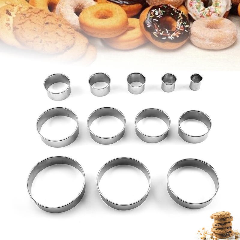 11/12個入り丸型クッキー型セット ステンレス製カッティン - Cookies Pack のレビューと価格