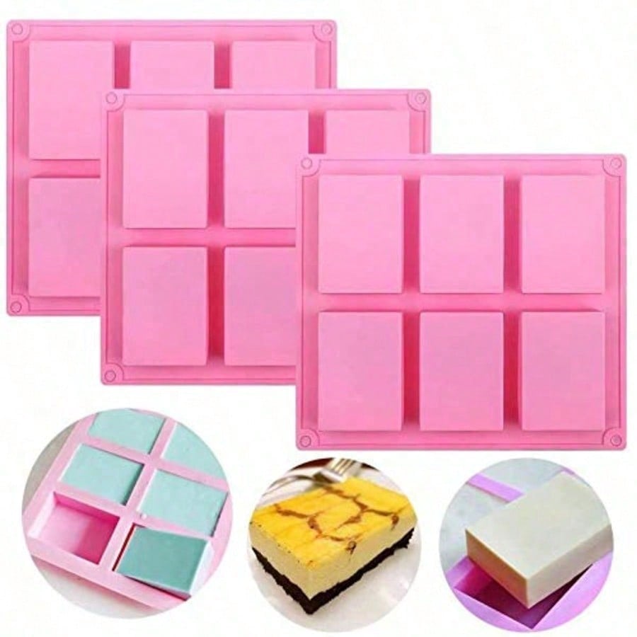 1-2パック6個入りDIYシリコンモールド、ピンクの手作り石 - Cookies Pack のレビューと価格